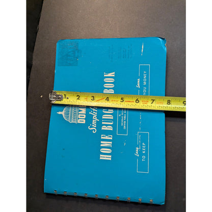 Vintage Dome Simplified Home Budget Book Spiral Bound Accounting Ledger Ephemera