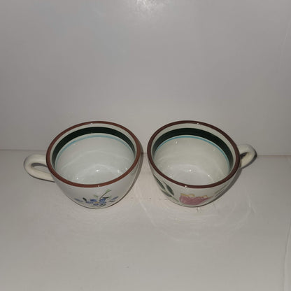 Stangl Pottery country Garden 2 Cups coffee tea Pair handles Replacement