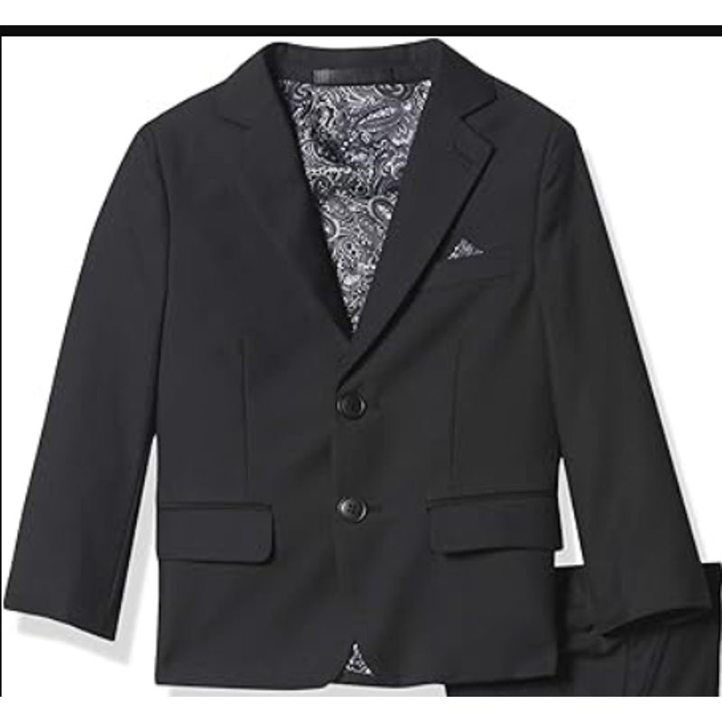 Isaac Mizrahi Black Suit Formal Jacket ONLY Coat Formal Pocket Square 18 SlimFit