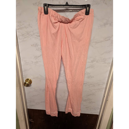 Bottoms Out Gal Size Medium Cotton Pajama Bottoms Drawstring waist Pink
