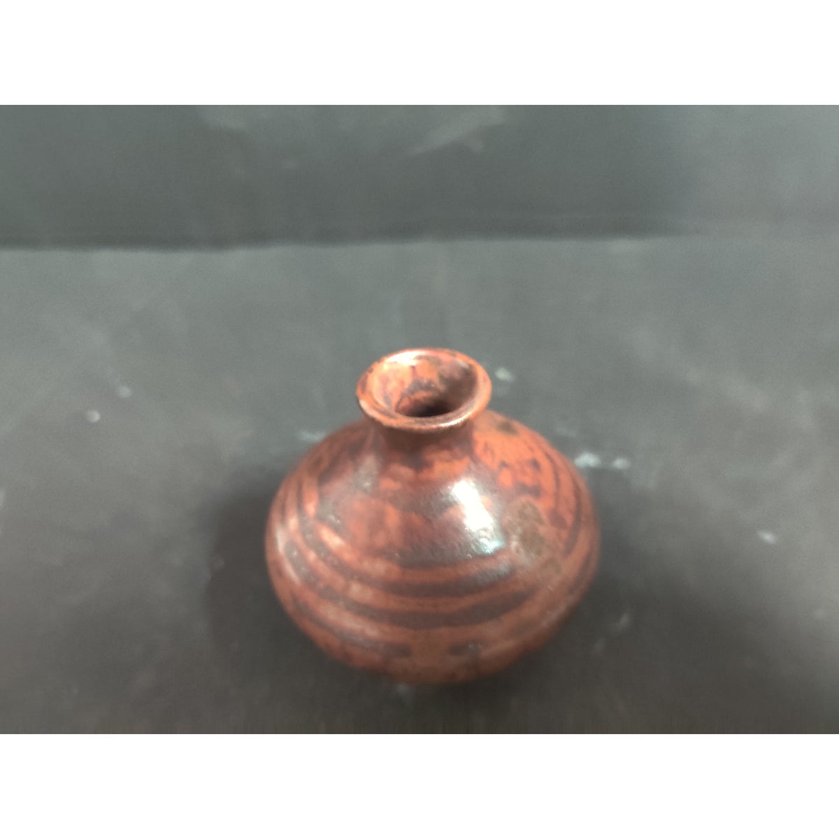 Vintage Studio Pottery Brown Miniature Bud Vase Handcrafted Small Art Pottery
