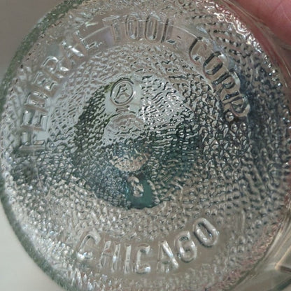 Vintage Federal Glass Sugar Syrup Dispenser Green Top Retro Mid-Century Kitchen