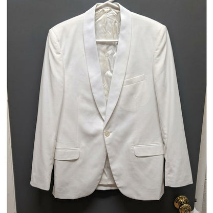 Vintage Schwobilt Off White Tuxedo Dinner Blazer Jacket Single Button Suit Coat