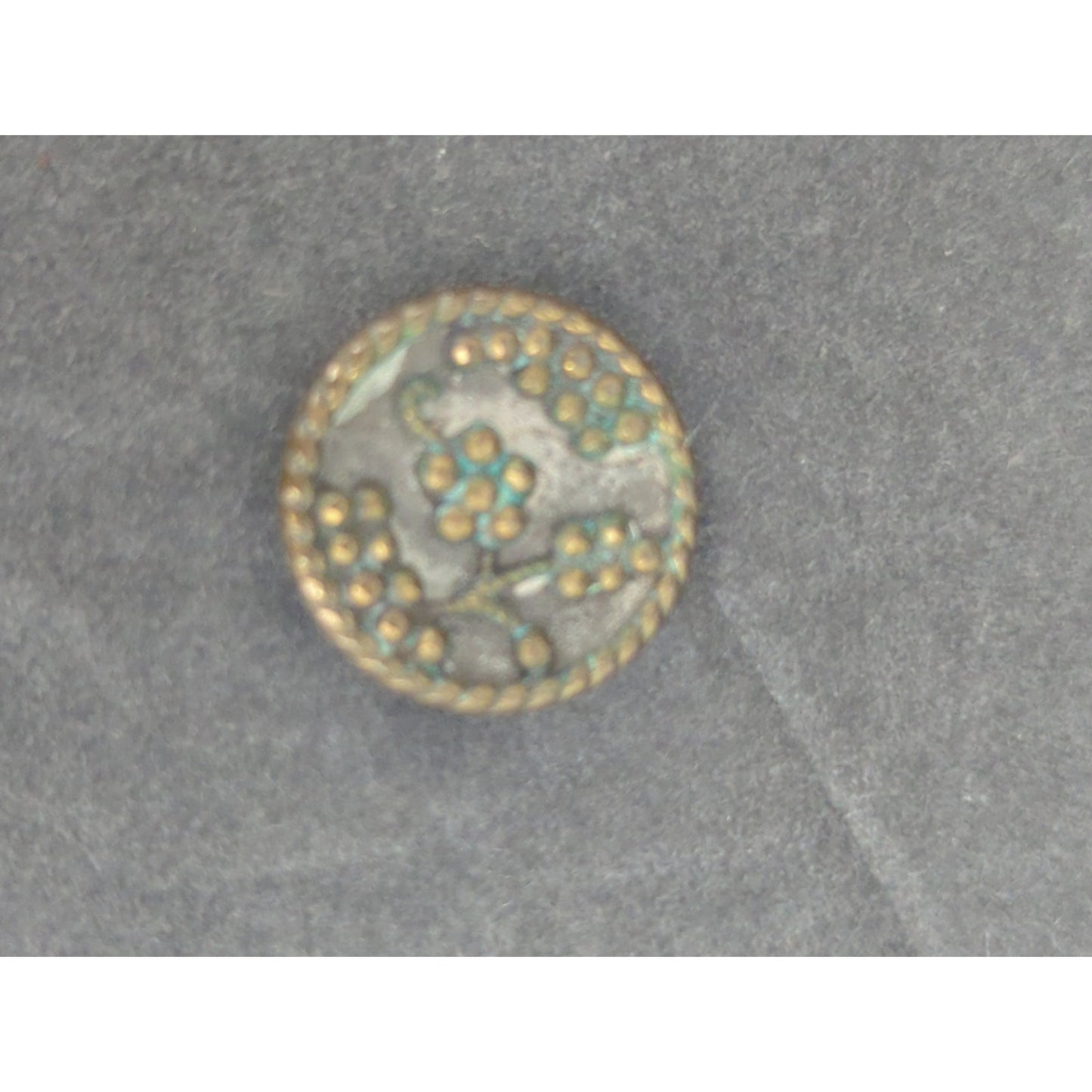 LOT E of 10 Antique Vintage Victorian Brass Mixed Materials Buttons ESTATE FIND