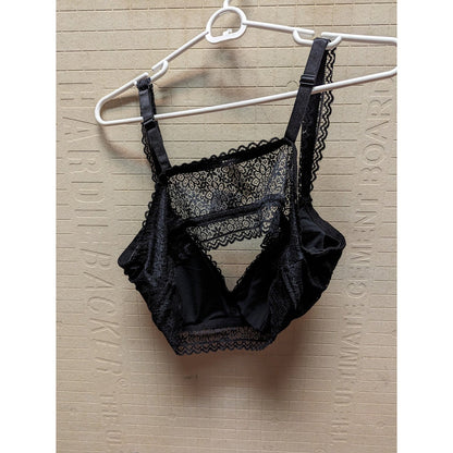 Jessica Simpson Black Lace Bra Size 3x stretch fabric removable padding NEW