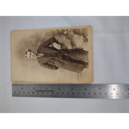 Antique 187-82 Cabinet Card Photo J.A. Brush Minneapolis MN Gentleman Portrait