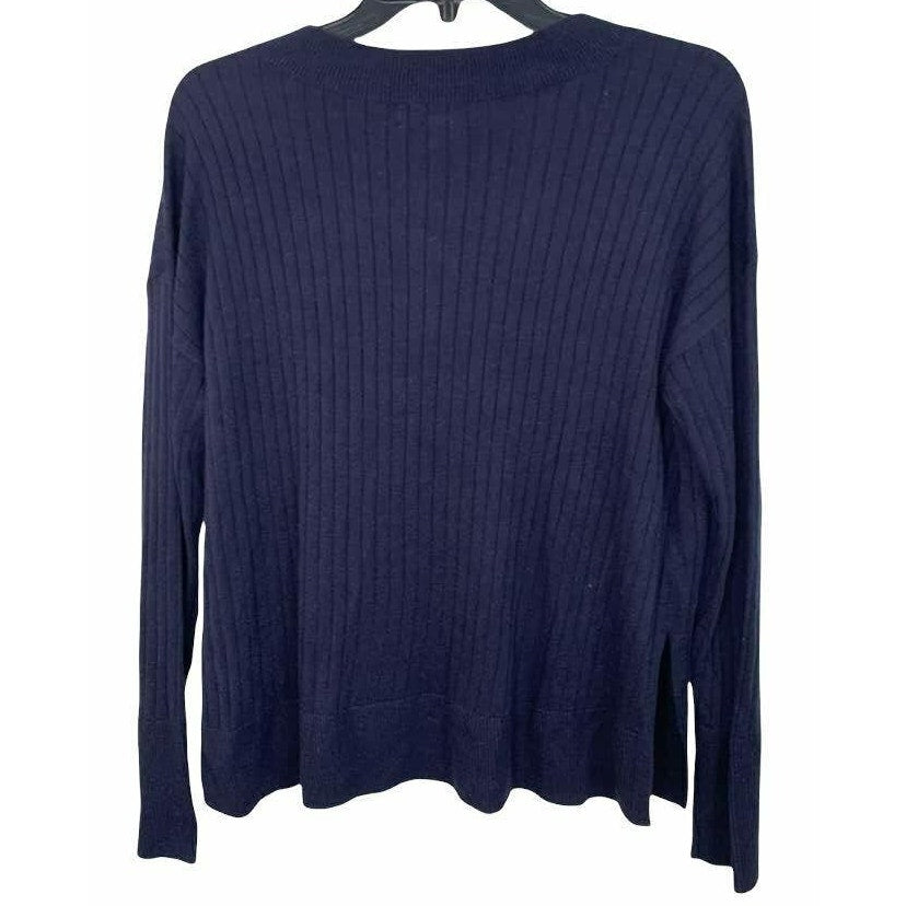 Treasure & Bond Silky Soft V-Neck Cashmere Blend Sweater Sz Small in Navy NWT