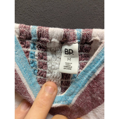 BP. Multicolor Striped Knit Crop Top Sleeveless V-Neck Size Medium NWT