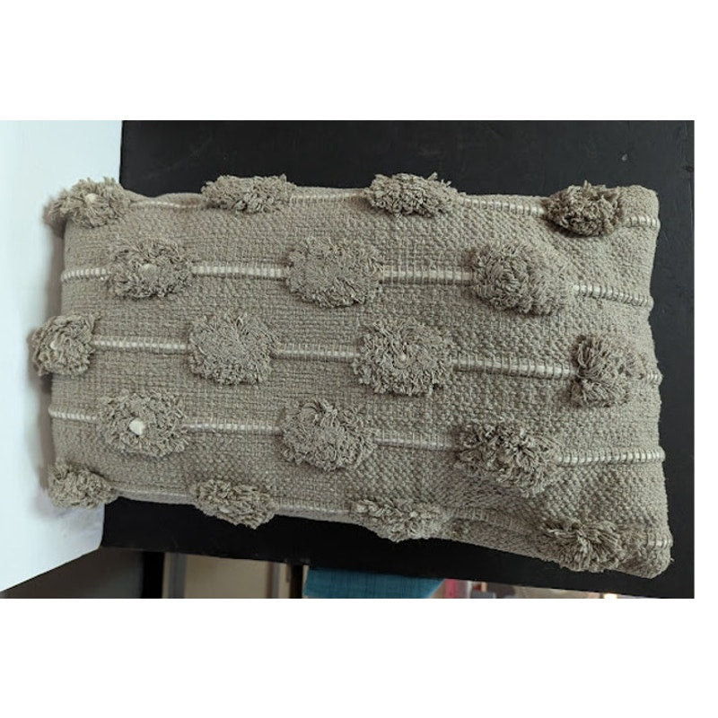 Pom Pom at Home Lola Hand woven New $126.00 Linen Pillow 12" x 22" w/ Insert