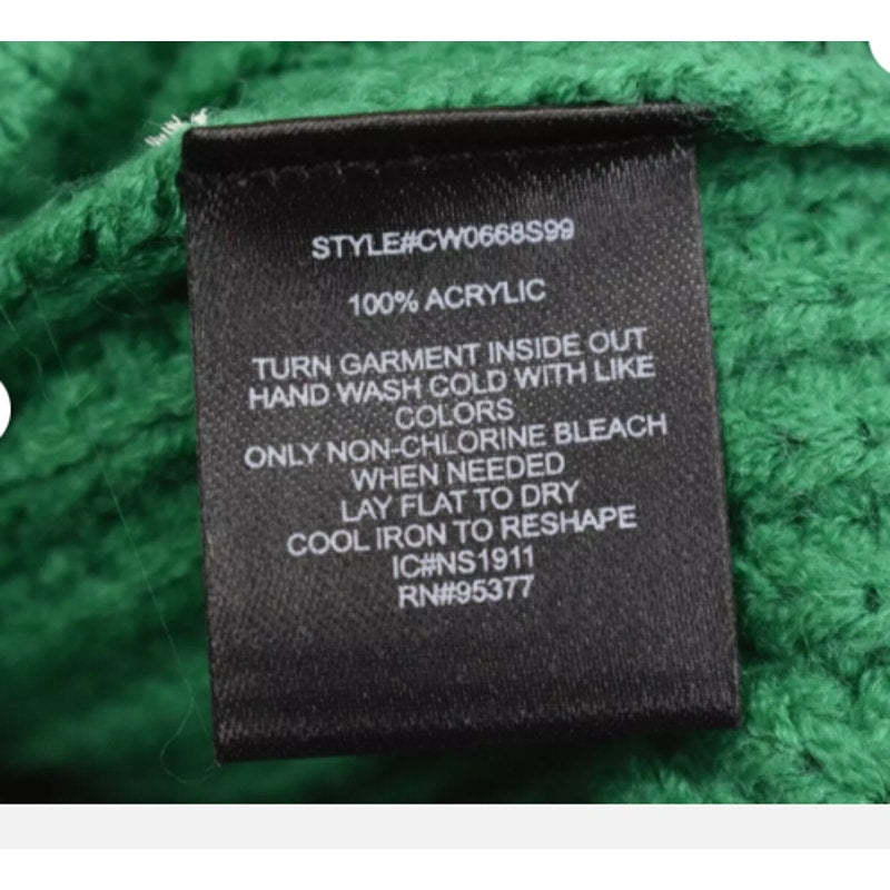 Sanctuary Green White Blue mock neck Long-Sleeve Pullover Top Sweater XS new