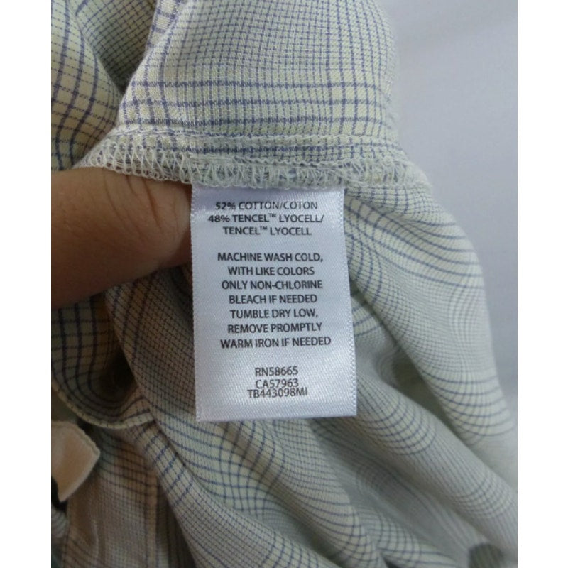 TREASURE & BOND Ivory Warden Plaid Button Up Long Sleeve Shirt Size XXL collared