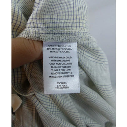 TREASURE & BOND Ivory Warden Plaid Button Up Long Sleeve Shirt Size XXL collared