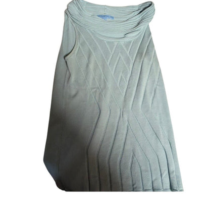Antonio Melani Size Small Chevron Baby blue cowl neck sleeveless sweater top
