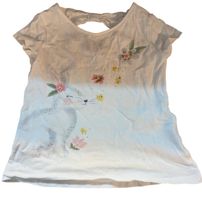 Carter's Toddler Girls White Bunny Cutout Back Tee 2T