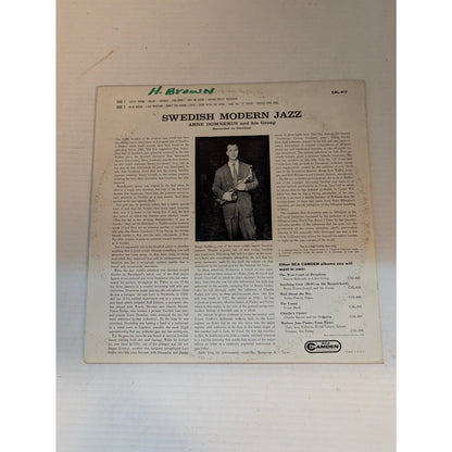 Vintage Arne Domnerus Swedish Modern Jazz RCA Camden CAL-417 Vinyl LP