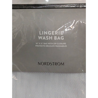 NIP Nordstrom Mesh Washing Bag Floral Embroidered Delicate Care Case