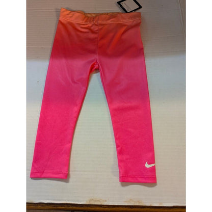 Nike Dri-FIT Toddler Girls Ombre Pink Orange Cropped Leggings 18M