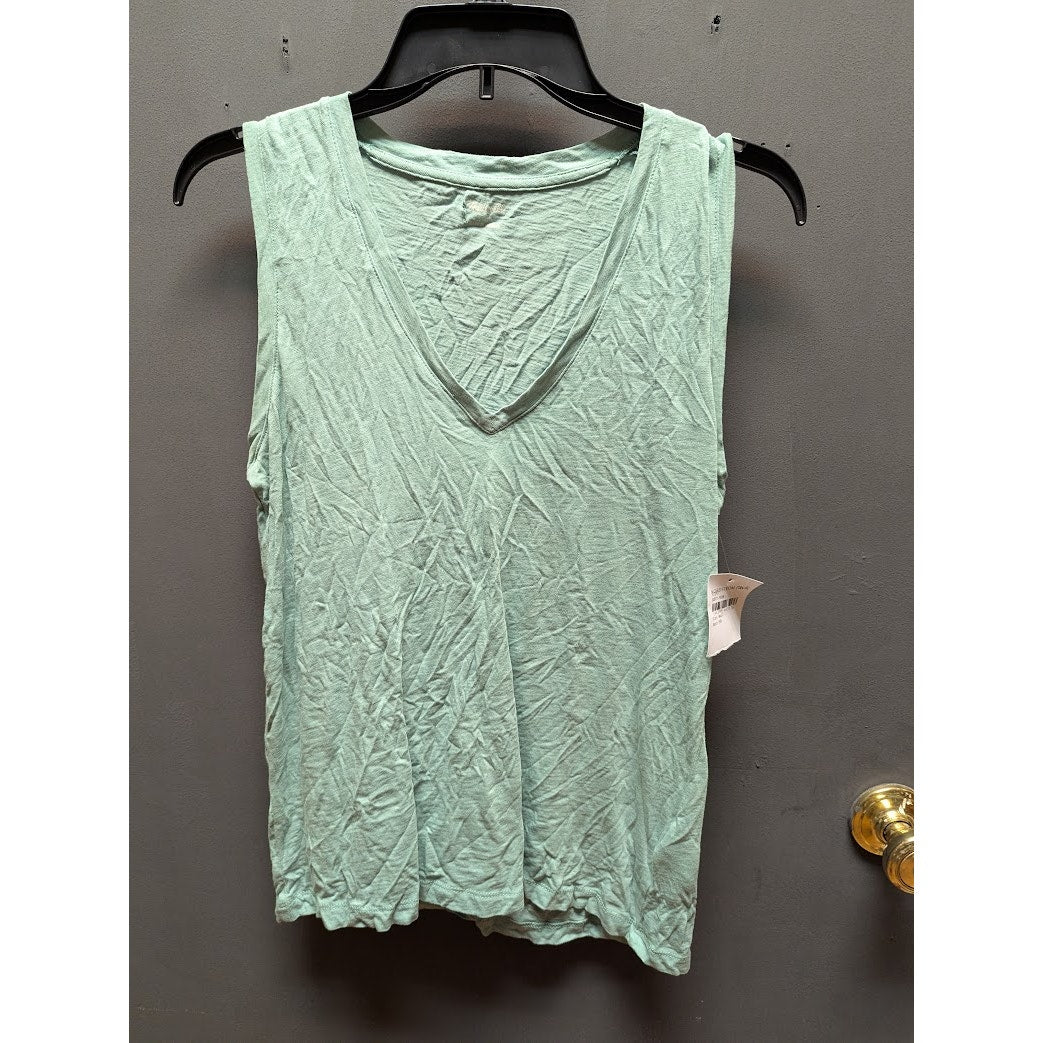 Madewell Dusty Fern V-Neck Muscle Tank Top Size Small NEW casual summer