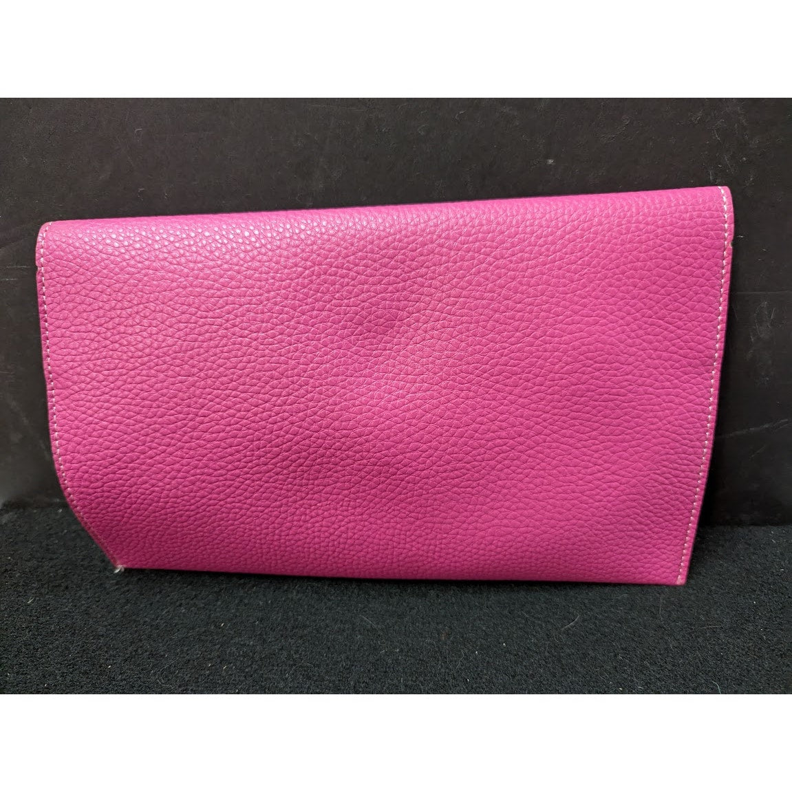 Vegan Pebbled Leather Conververtible Clutch Purse Shoulder Bag gold chain clasp