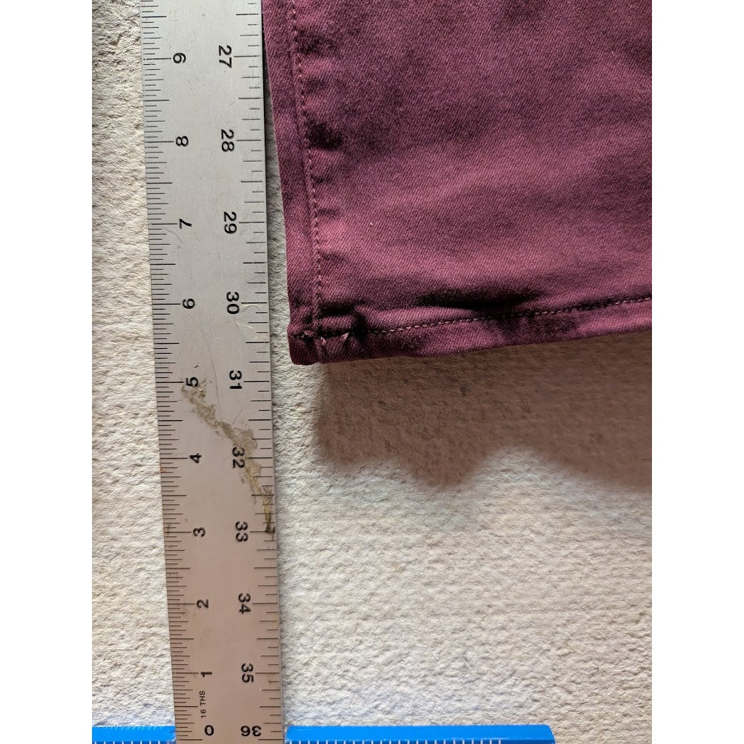 NYDJ Women's Jeans Marilyn Straight Leg Size 6 Deep Merlot Wine NWT