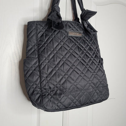 Calvin Klein Soft sided Quilted Black large tote shoulder bag large
