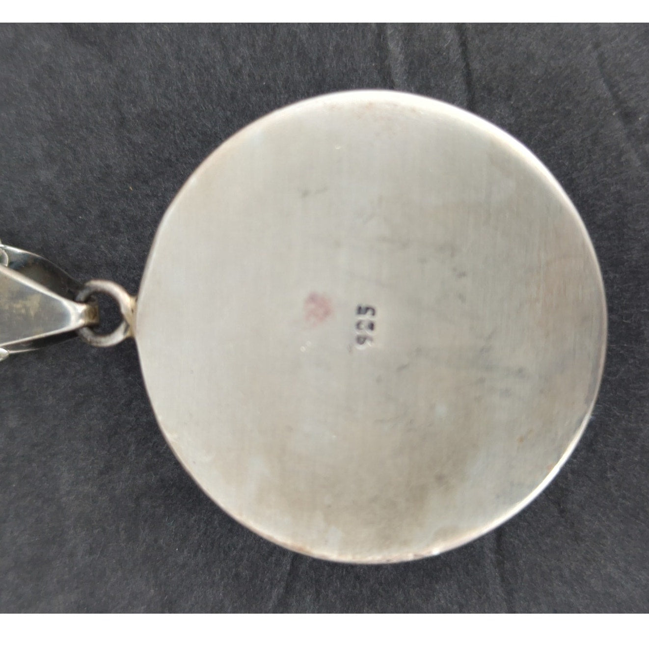 Vintage Sterling Silver Turquoise Cabochon Pendant Necklace Southwestern Boho