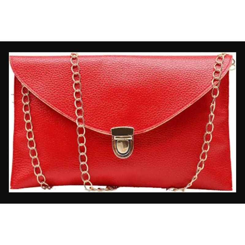 Vegan Pebbled Leather Conververtible Clutch Purse Shoulder Bag gold chain clasp