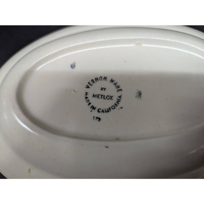 RETIRED Vineyard by Metlox Poppytrail Vernon 9" x 7" Oval serving plate platter