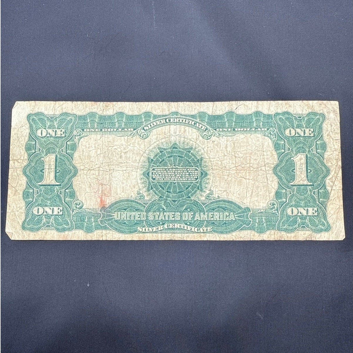 Vintage 1899 $1 Silver Certificate Black Eagle Serial V40020581A Speelman White