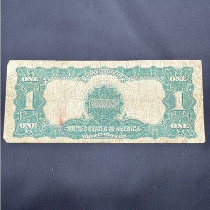 Vintage 1899 $1 Silver Certificate Black Eagle Serial V40020581A Speelman White