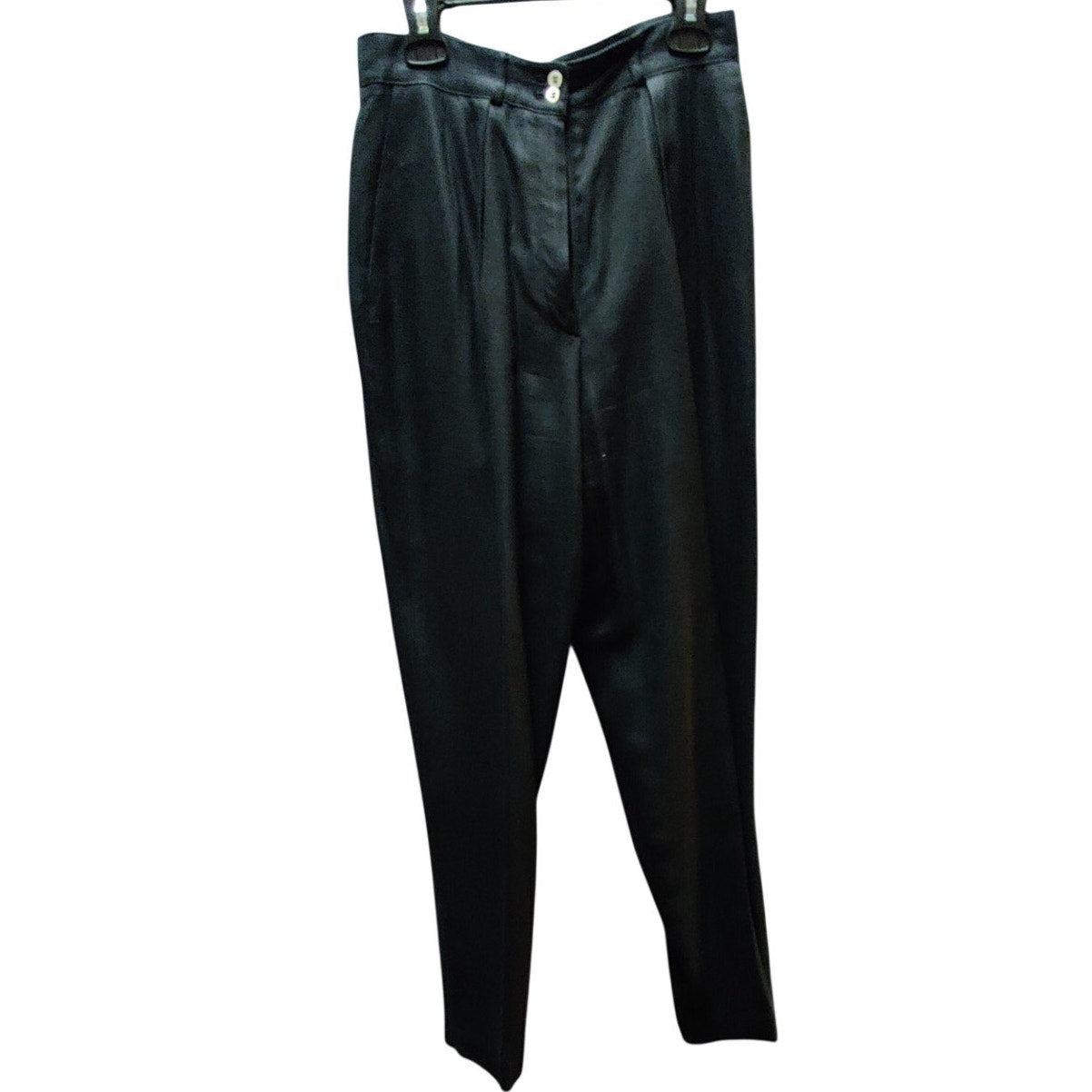 Vintage Liz Claiborne Black Career Pants Straight Leg 8 Petite Lined Trousers