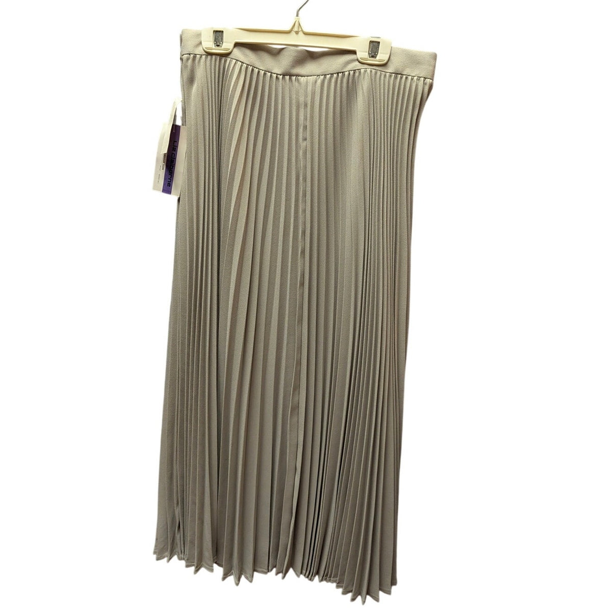 Vintage Liz Claiborne Gray Pleated Midi Skirt 8 Petite Quiet Luxury 90s Vintage