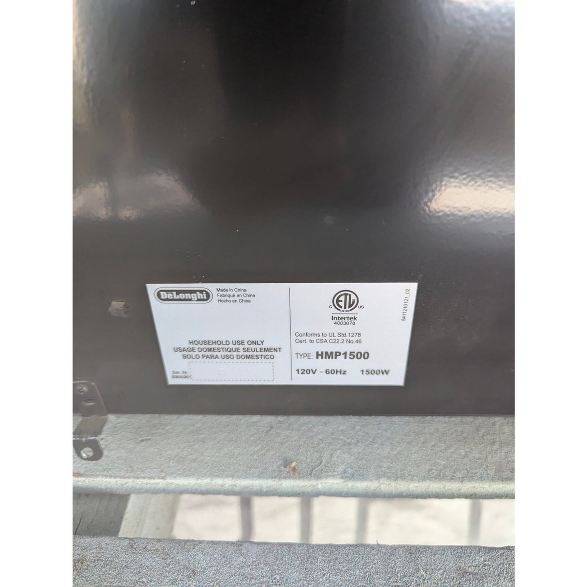 Delonghi Wall mount Heater HMP 1500 120V 60HZ 1500 watts Preowned NICE