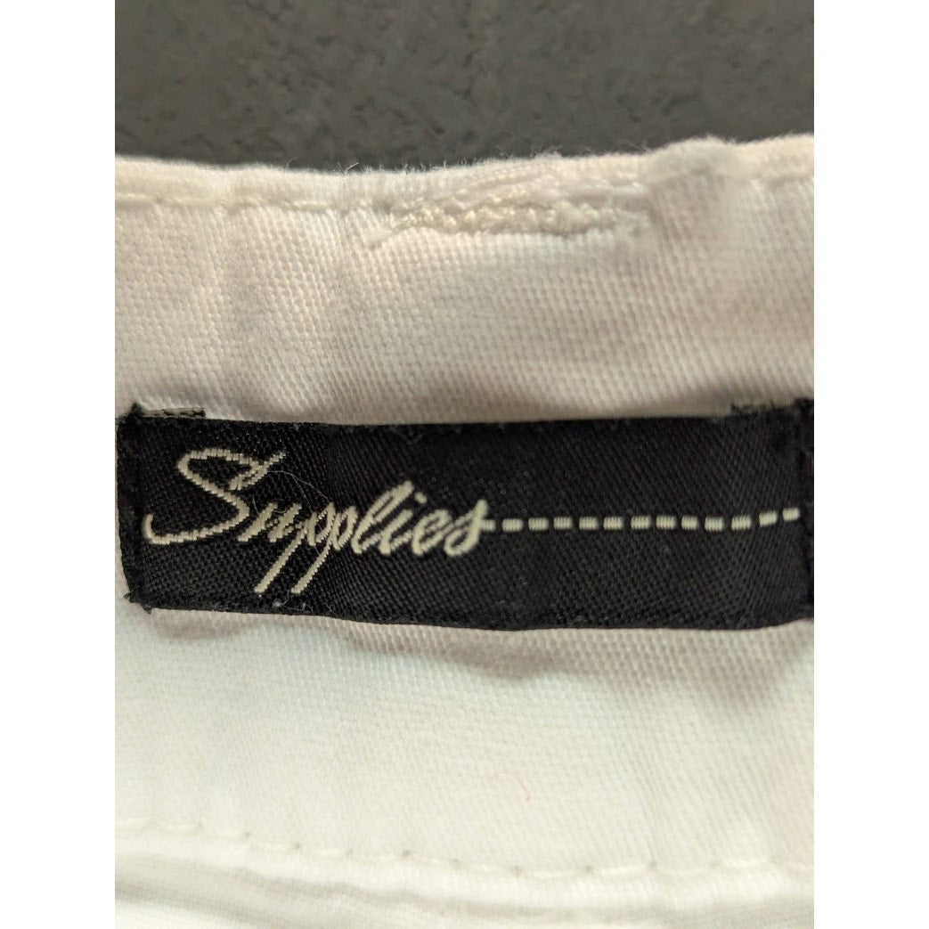 Supplies by Unionbay Twill Delaney MISSES Teen Shorts Size 14 Juniors White
