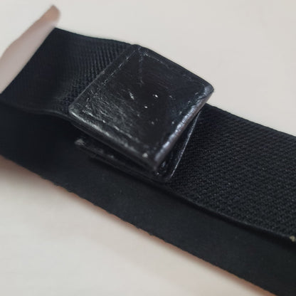 Black Stretchy MACYs Smoky grey rhinestones dressy thin belt Medium / Large