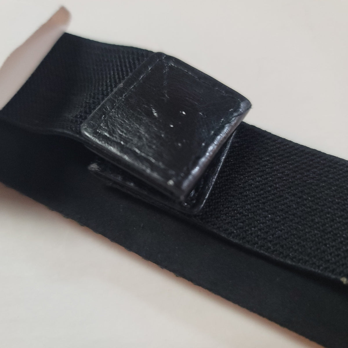 Black Stretchy MACYs Smoky grey rhinestones dressy thin belt Medium / Large