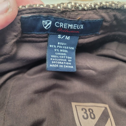 Cremieux Brown Tweed Small Medium Paperboy Newsboy Gatsby Cabbie Scally Cap