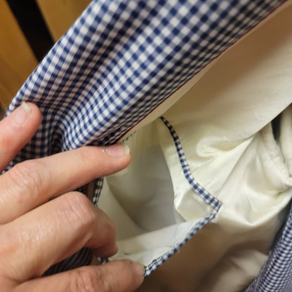 Bruce Hunt Mens 40R Blue white gingham check jacket coat Summer Casual blazer