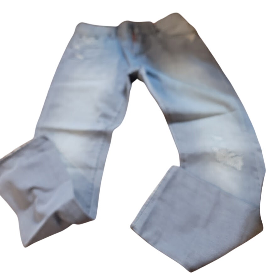 NWT Jean Shop Mick Slim Regular Distressed Jeans Light Wash 33x32