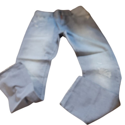 NWT Jean Shop Mick Slim Regular Distressed Jeans Light Wash 33x32
