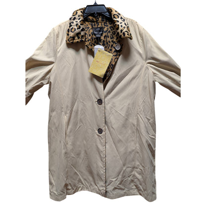 Dennis basso NEW rain coat reversible leopard Animal print all weather coat XL