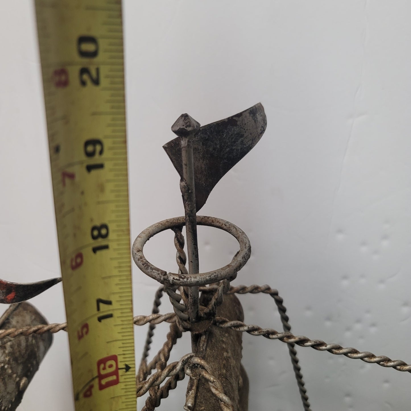 Vintage LARGE metal pirate ship Galleon home decor boat Mariner Schooner