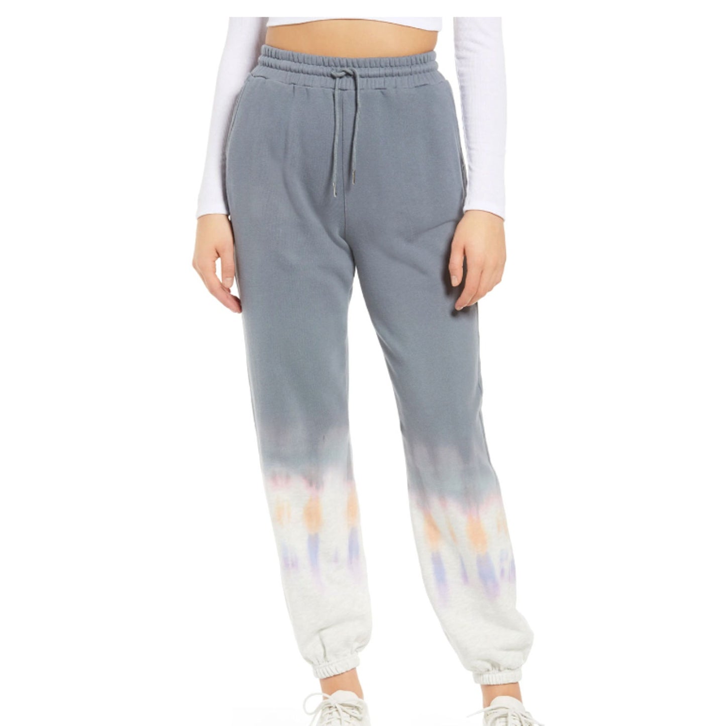 Blank NYC Tie Dye Joggers Medium Into The Grove NEW $88 PANTS elastic waist hem