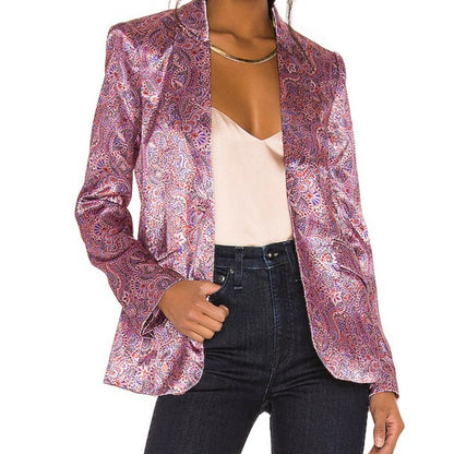 Cinq à Sept Estelle Jacket Tea Rose Floral Print Blazer Size 0 NEW Lined