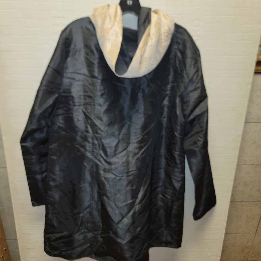UBU womens Black Champagne Reversible Lightweight Jacket Hooded Packable Size XL