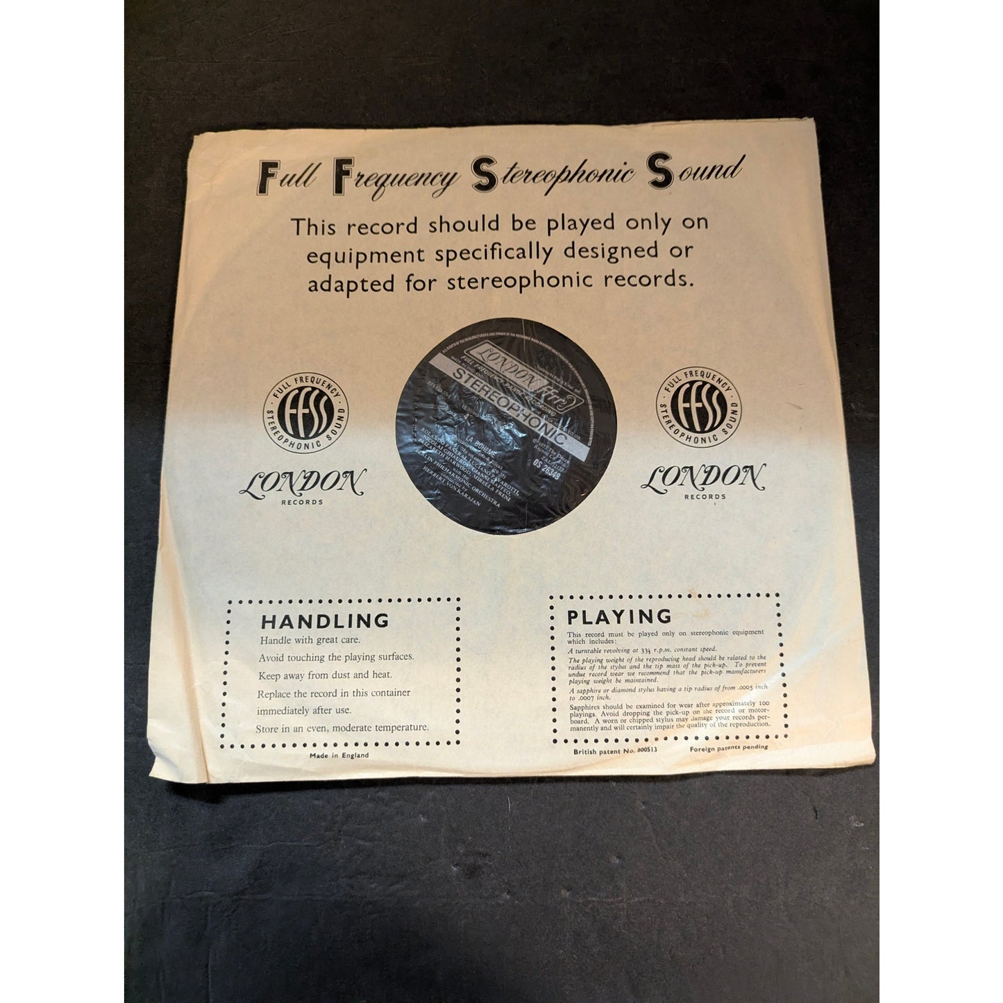 Vintage Puccini La Boheme Renata Tebaldi London Full Frequency Stereo 2-LP Box Set