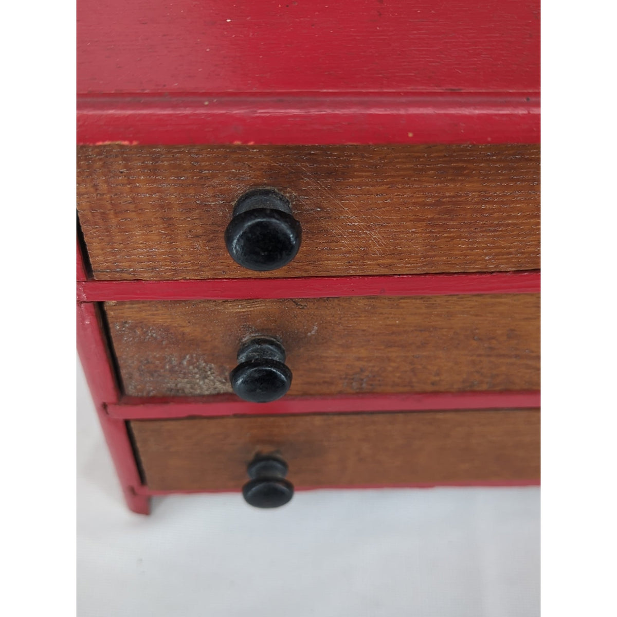 Charming 11" Tall Vintage Salesman Sample Miniature Dresser-Top Chest of Drawers