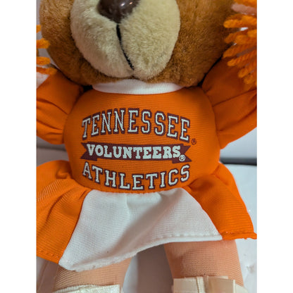 Vintage Tennessee Volunteers Cheerleader Bear Plush University Sport Memorabilia