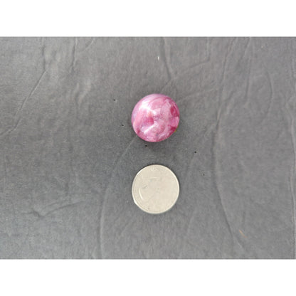 Vintage Pink Swirl Cabochon Clip On Earring Made in Western Germany Floral Retro