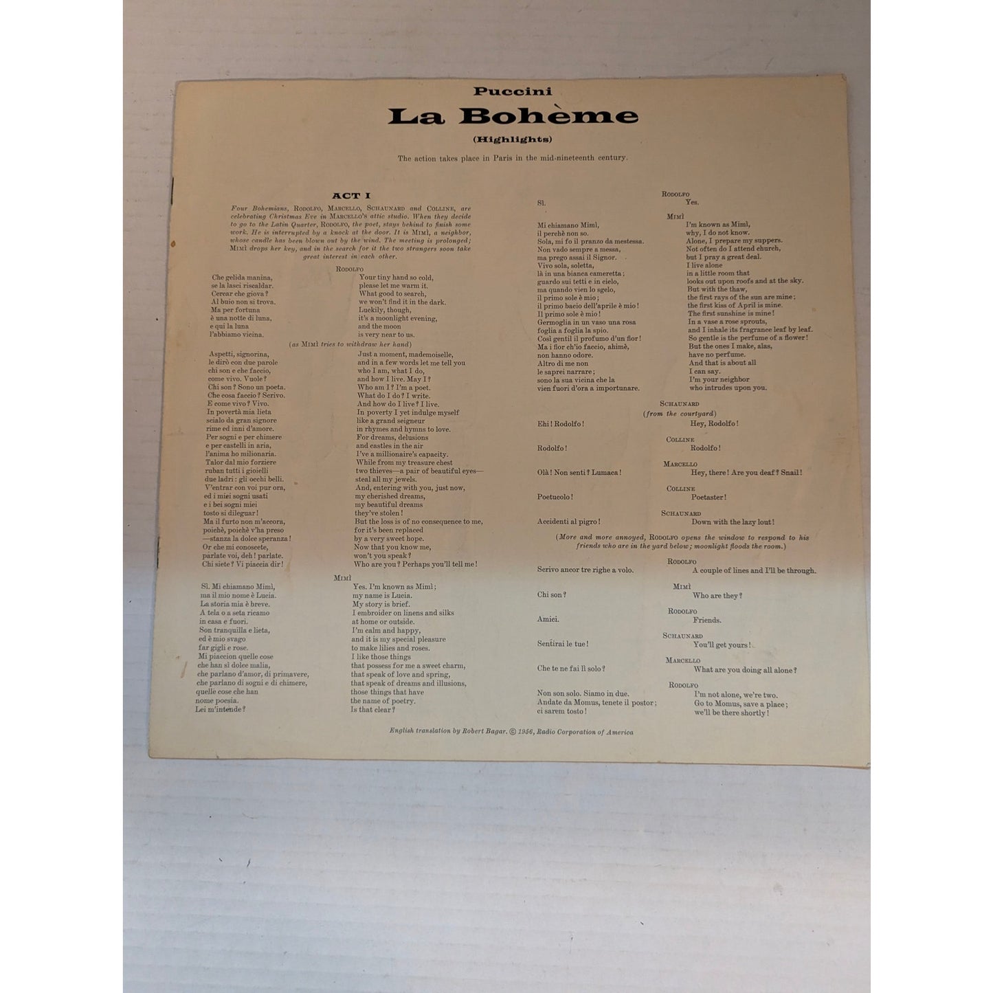 Vintage Gounod Romeo and Juliet Angel Box Set (With Puccini La Boheme Libretto)